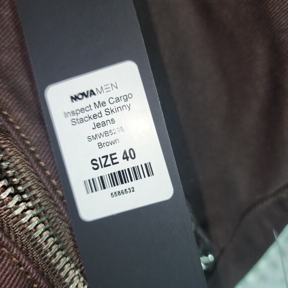 NOVA MEN NWT MENS SIZE 40 INSPECT ME CARGO STACKED SKINNY PANTS - Picture 8 of 12